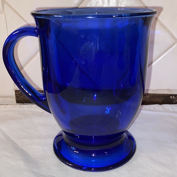 Vintage Cobalt Blue Pedestal Starbucks Mug - Picture 4 of 6